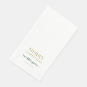 Elegant Wintergroen Prettig Kerstfeest Servet (Hoek)