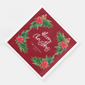 Elegant wintergroen servet (Hoek)