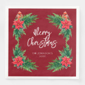 Elegant wintergroen servet (Voorkant)