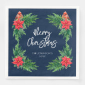 Elegant wintergroen servet (Voorkant)