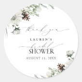 Elegant wintergroen Vrijgezellenfeest Dank u Ronde Sticker (Voorkant)