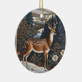 Elegant winterhert Natuur ontwerp Keramisch Ornament (Rechts)
