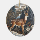Elegant winterhert Natuur ontwerp Keramisch Ornament (Links)