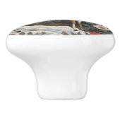 Elegant winterhert Natuur ontwerp Keramische Knop (Zijkant)