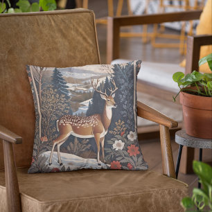 Elegant winterhert Natuur ontwerp Kussen