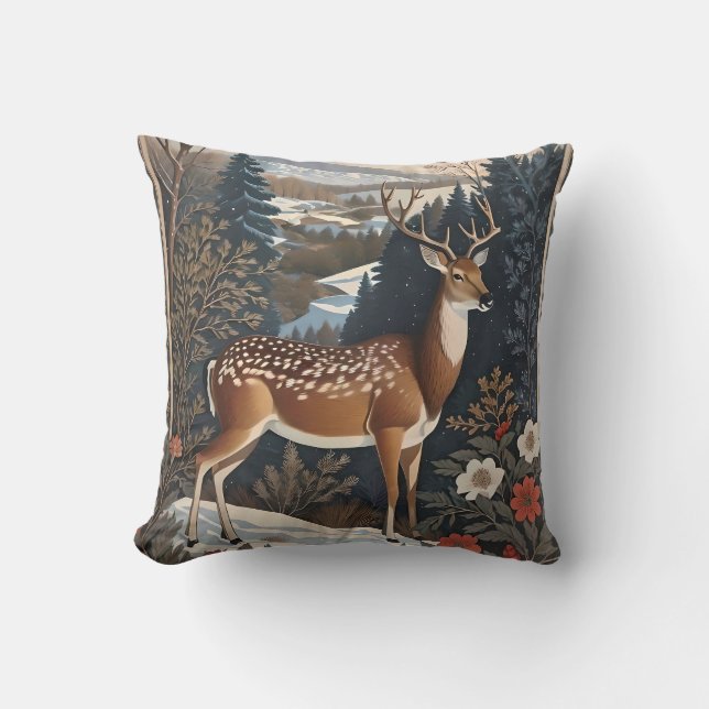 Elegant winterhert Natuur ontwerp Kussen (Voorkant)
