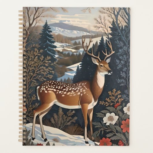 Elegant winterhert Natuur ontwerp Planner (Voorkant)