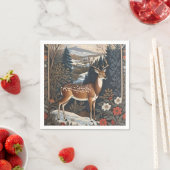 Elegant winterhert Natuur ontwerp Servet (Insitu)