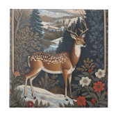 Elegant winterhert Natuur ontwerp Tegeltje (Voorkant)