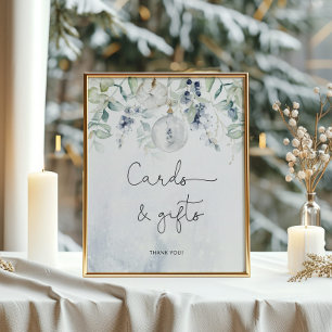Elegant winterkaartjes en geschenken poster
