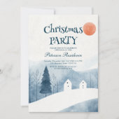 Elegant Winterlandschap Kerstfeest Kaart (Voorkant)