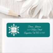 Elegant wintermonogram etiket (Insitu)