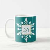 Elegant wintermonogram koffiemok (Links)
