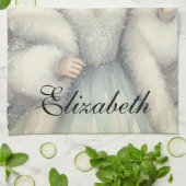  Elegant Winterprinses Sprookje Theedoek (Gevouwen)