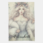  Elegant Winterprinses Sprookje Theedoek (Verticaal)