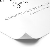 Elegant winters bruiloftfeest hete chocolade bord poster (Hoek)