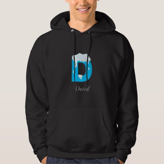 Elegant Winter's design of letter D  Hoodie (Voorkant)
