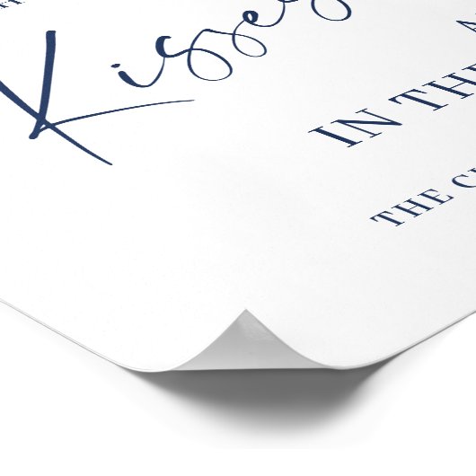 Elegant winterstoffig blauw gebladerte Vrijgezelle Poster (Hoek)