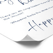 Elegant winterstoffig blauw gebladerte Vrijgezelle Poster (Hoek)