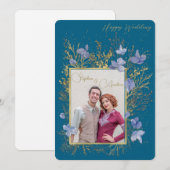 Elegant Wintry Foliage Winter Wedding Kaart (Voorkant / Achterkant)