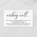 Elegant Wishing Well for Wedding Invitation Informatiekaartje<br><div class="desc">Eenvoudige elegantie en mooie kalligrafie voor je trouwuitnodiging,  die je geld cadeaus aan je gasten suggereert.</div>