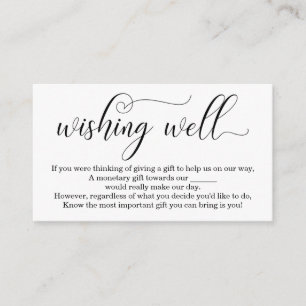 Elegant Wishing Well for Wedding Invitation Informatiekaartje