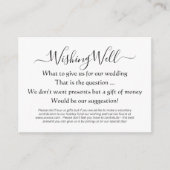 Elegant Wishing Well Money Poem Informatiekaartje (Voorkant)