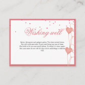 Elegant Wishing well Valentijn Vrijgezellenfeest k Informatiekaartje (Voorkant)