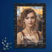 Elegant Wiskunde College Script Foto Afstuderen Aankondiging