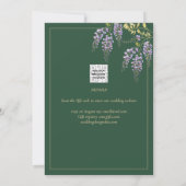 Elegant WISTERIA Gold Green bewaart de datum Kaart (Achterkant)