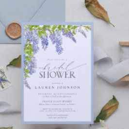 Elegant Wisteria Waterverf Floral Vrijgezellenfees Kaart