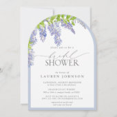 Elegant Wisteria Waterverf Floral Vrijgezellenfees Kaart (Voorkant)