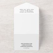 Elegant Wisteria Waterverf Paars Lila huwelijk All In One Uitnodiging (Buitenkant)