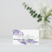 Elegant Wisteria Waterverf Social Media Visitekaartje (Staand voorkant)