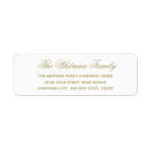 Elegant wit adres etiket (Voorkant)