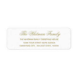 Elegant wit adres etiket