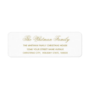 Elegant wit adres etiket
