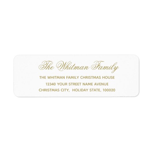 Elegant wit adres etiket (Voorkant)