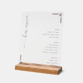 Elegant wit barmenu acryl bord (Hoek)
