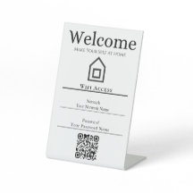 Elegant Wit & Beige Minimalistisch Eenvoudig Wifi