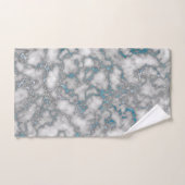 Elegant Wit Blauw Marmer Bad Handdoek (Handdoek)