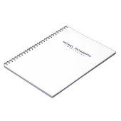 Elegant Wit Blauw Persoonlijk Notitieboek (Linkerzijde)