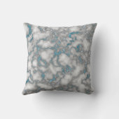 Elegant wit blauwe marmer kussen (Achterkant)