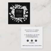 Elegant wit bloemen boeket | VISITEKAARTJE (Voorkant / Achterkant)