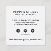 Elegant wit bloemen boeket | VISITEKAARTJE (Achterkant)