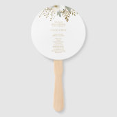 Elegant Wit | Bloemen Waterverf bruiloft Handwaaier (Voorkant)