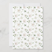 Elegant wit bloemengroen Eenvoudig Baby shower Kaart (Achterkant)