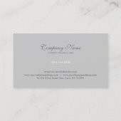 Elegant wit bloemenkant Ornament Visitekaartje (Achterkant)