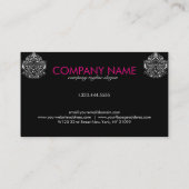 Elegant wit bloemenkant Ornament Visitekaartje (Achterkant)