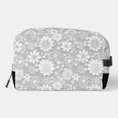 Elegant wit bloemenkanten patroon toilettasje (Achterkant)